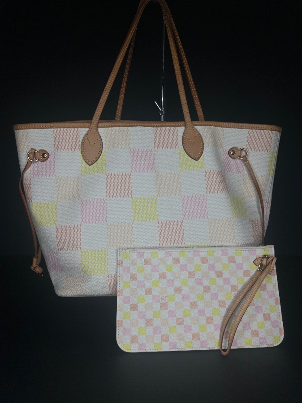 Pre Owned Louis Vuitton Damierlicious Neverfull MM